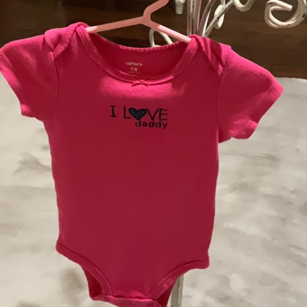 Carter's 'I Love Daddy' Bodysuit/ 
Carter’s Ruffle long sleeves Top